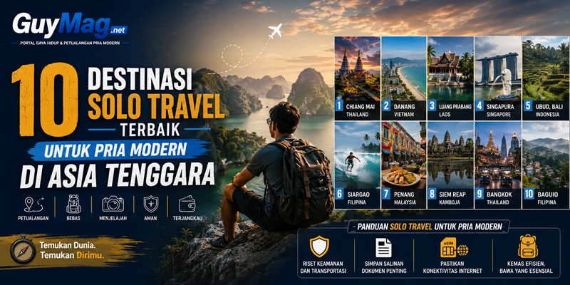 10 Destinasi Solo Travel Terbaik untuk Pria Modern di Asia Tenggara