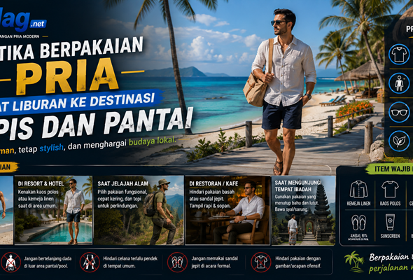 Etika Berpakaian Pria Saat Liburan ke Destinasi Tropis dan Pantai