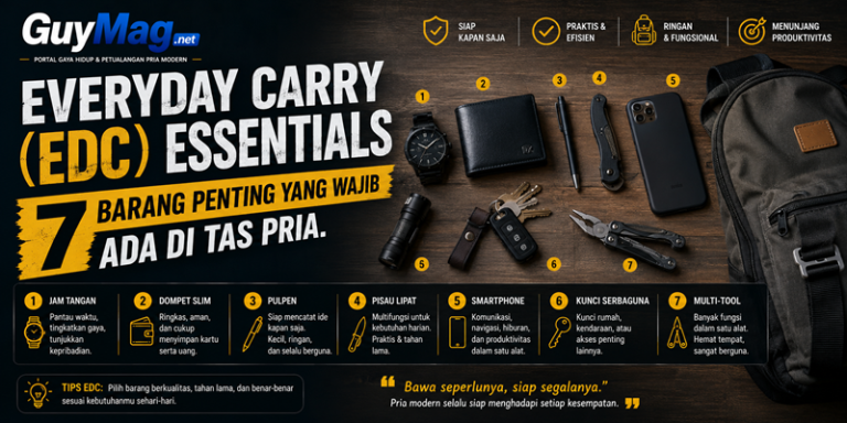 Everyday Carry (EDC) Essentials 7 Barang Penting yang Wajib Ada di Tas Pria