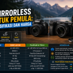 Kamera Mirrorless Terbaik untuk Pemula Perbandingan Spesifikasi dan Harga