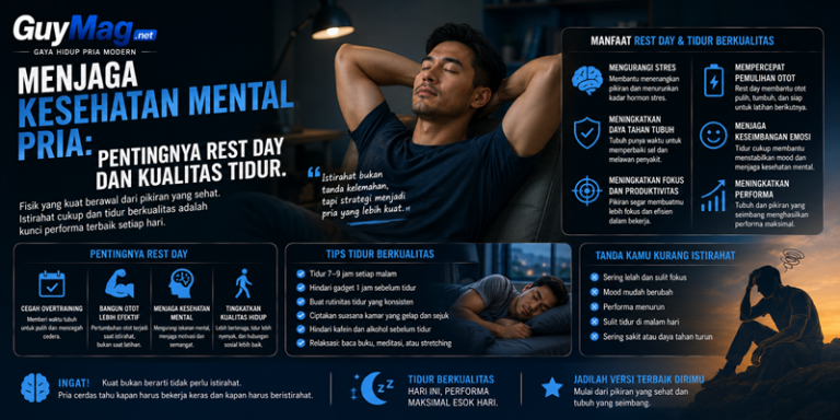 Menjaga Kesehatan Mental Pria Pentingnya Rest Day dan Kualitas Tidur