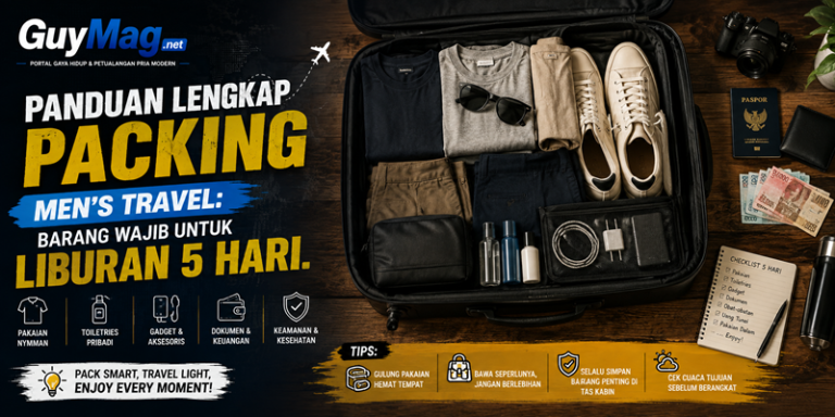 Panduan Lengkap Packing Men’s Travel Barang Wajib untuk Liburan 5 Hari