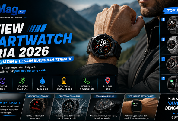 Review Smartwatch Pria 2026 Fitur Kesehatan dan Desain Maskulin Terbaik