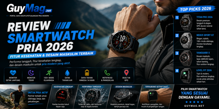 Review Smartwatch Pria 2026 Fitur Kesehatan dan Desain Maskulin Terbaik