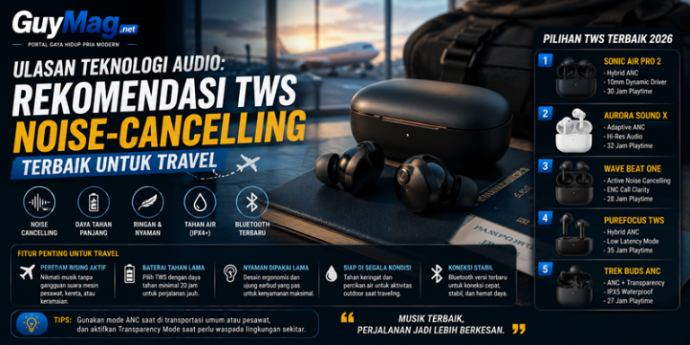 Ulasan Teknologi Audio Rekomendasi TWS Noise-Cancelling Terbaik untuk Travel