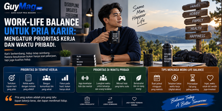 Work-Life Balance untuk Pria Karir Mengatur Prioritas Kerja dan Waktu Pribadi