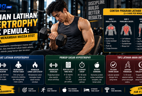 Panduan Latihan Hypertrophy untuk Pemula Cara Efektif Menambah Massa Otot Tanpa Cedera