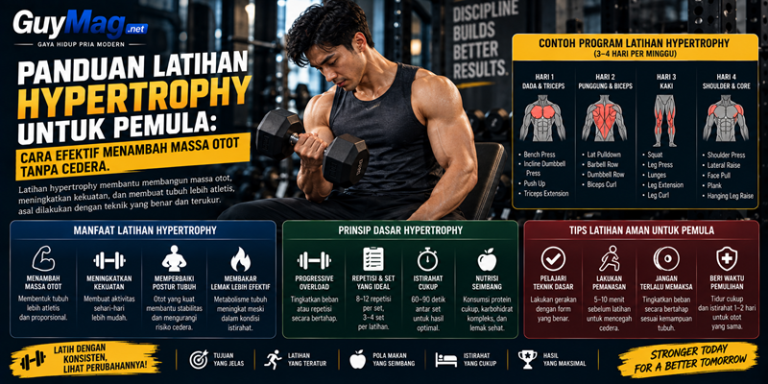 Panduan Latihan Hypertrophy untuk Pemula Cara Efektif Menambah Massa Otot Tanpa Cedera